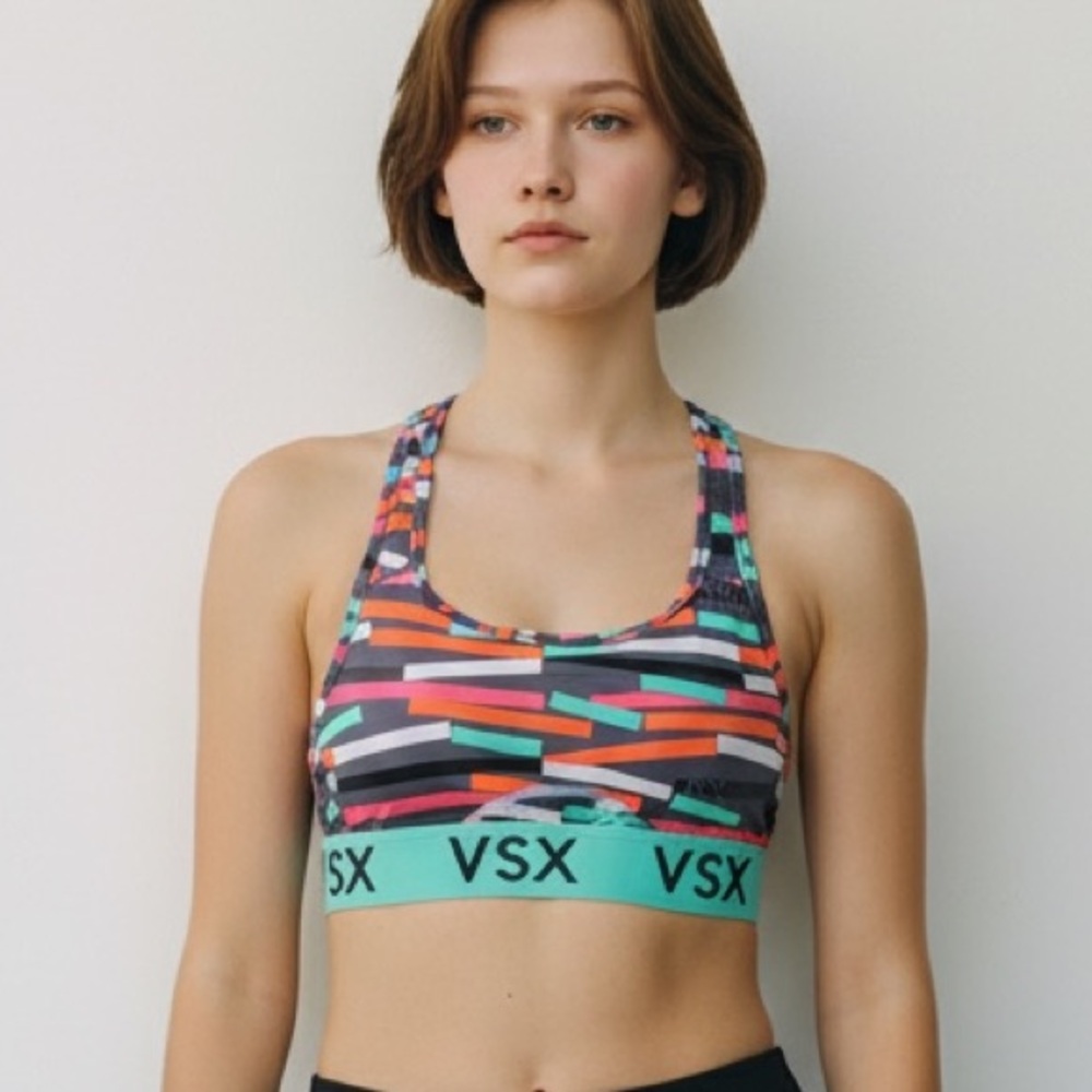 Victoria's Secret X Size Small Pastel Geometric Sports Bra